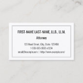 Minimalistisch Visitekaartje voor openbare aanklag (Voorkant)