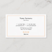 Minimalistisch Visitekaartje voor professionele pi (Achterkant)