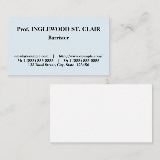 Minimalistisch Visitekaartje voor professionele pr (Voorkant / Achterkant)