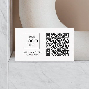 Minimalistisch Visitekaartje voor professionele QR