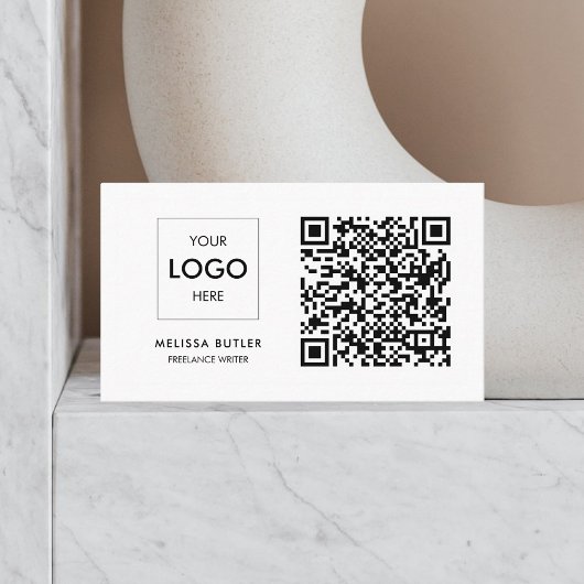 Minimalistisch Visitekaartje voor professionele QR