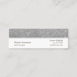 Minimalistisch Visitekaartje voor Silver Glitter D
