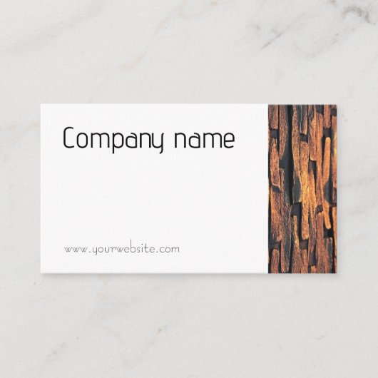 Minimalistisch Visitekaartje voor steenfotografie (Voorkant)