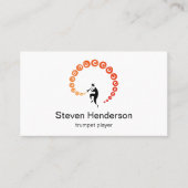 Minimalistisch Visitekaartje voor Trumpet Player-m (Voorkant)