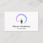 Minimalistisch Visitekaartje voor Trumpet Player-m (Voorkant)