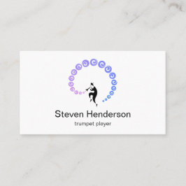 Minimalistisch Visitekaartje voor Trumpet Player-m