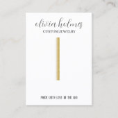 Minimalistisch visitekaartje voor witte sieraden (Voorkant)