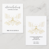 Minimalistisch visitekaartje voor witte sieraden (Voorkant / Achterkant)