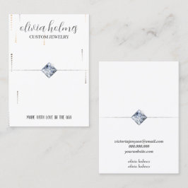 Minimalistisch visitekaartje voor witte sieraden