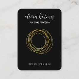 Minimalistisch visitekaartje voor zwarte sieraden