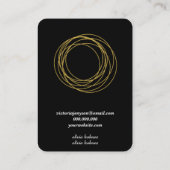 Minimalistisch visitekaartje voor zwarte sieraden (Achterkant)