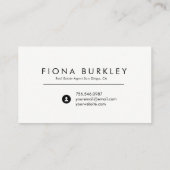 Minimalistisch Visitekaartje Waterverf penseel (Achterkant)