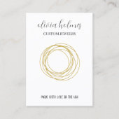 Minimalistisch visitekaartje witte juwelen (Voorkant)