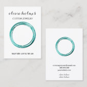 Minimalistisch visitekaartje witte juwelen (Voorkant / Achterkant)