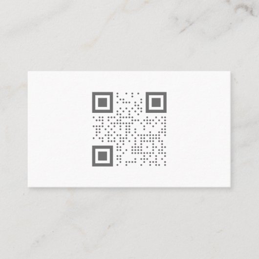 Minimalistisch Visitekaartje Witte QR-code met han (Voorkant)