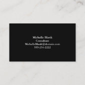 Minimalistisch Visitekaartje | Zwart (Achterkant)