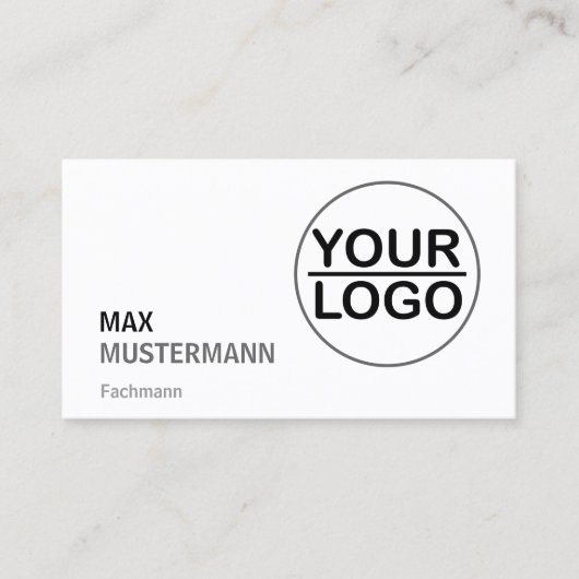 Minimalistisch Visitenkarten mit LOGO Visitekaartje (Voorkant)