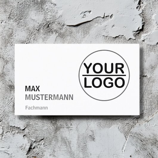 Minimalistisch Visitenkarten mit LOGO Visitekaartje