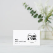 Minimalistisch Visitenkarten mit Logo Visitekaartje (Staand voorkant)