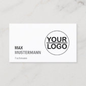 Minimalistisch Visitenkarten mit Logo Visitekaartje (Voorkant)