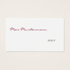 Minimalistisch Visitenkarten Visitekaartje