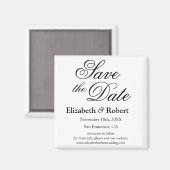 Minimalistisch Vlaams Elegant Script Save the Date Magneet (Voorkant / Achterkant)