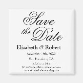 Minimalistisch Vlaams Elegant Script Save the Date Magneet (Voorkant)