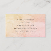 Minimalistisch vlakgroen met cursieve tekst visitekaartje (Achterkant)