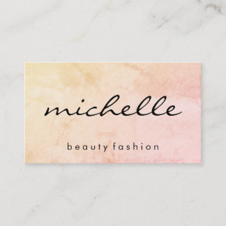 Minimalistisch vlakgroen met cursieve tekst visitekaartje