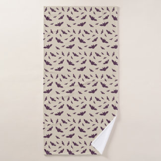 Minimalistisch Vleermuispatroon Halloween Dekbed Badhanddoek