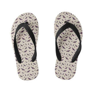 Minimalistisch vleermuispatroon Halloween deken Kinder Teenslippers