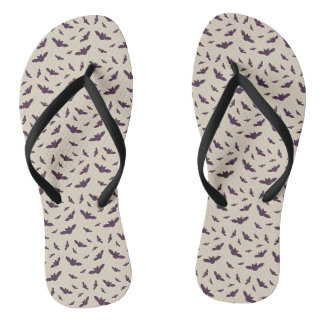 Minimalistisch vleermuispatroon Halloween deken Teenslippers