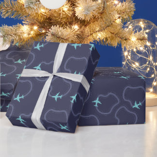 Minimalistisch vliegtuig  cadeaupapier