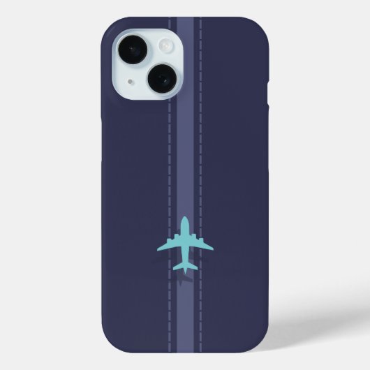 Minimalistisch vliegtuig Case-Mate iPhone case (Achterkant)