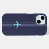 Minimalistisch vliegtuig Case-Mate iPhone case (Achterkant (horizontaal))