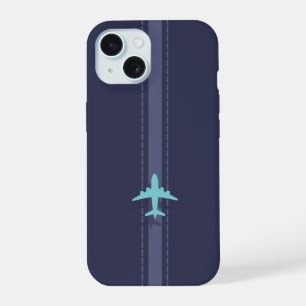 Minimalistisch vliegtuig iPhone 15 case