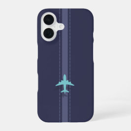 Minimalistisch vliegtuig iPhone 16 hoesje