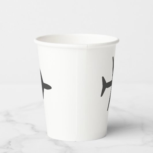 Minimalistisch vliegtuig voor vliegtuigvliegen papieren bekers (Rechts)