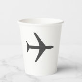 Minimalistisch vliegtuig voor vliegtuigvliegen papieren bekers (Voorkant)