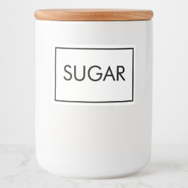 Minimalistisch Voedsel Label Voedselcontainer Etiket