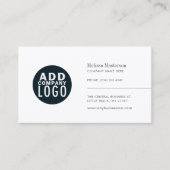 Minimalistisch Voeg uw Logo Professional toe Visitekaartje (Voorkant)