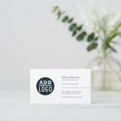 Minimalistisch Voeg uw Logo Professional toe Visitekaartje (Staand voorkant)
