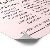 Minimalistisch Voeg uw logo toe Eenvoudige opening Poster (Hoek)