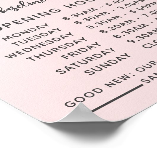 Minimalistisch Voeg uw logo toe Eenvoudige opening Poster (Hoek)