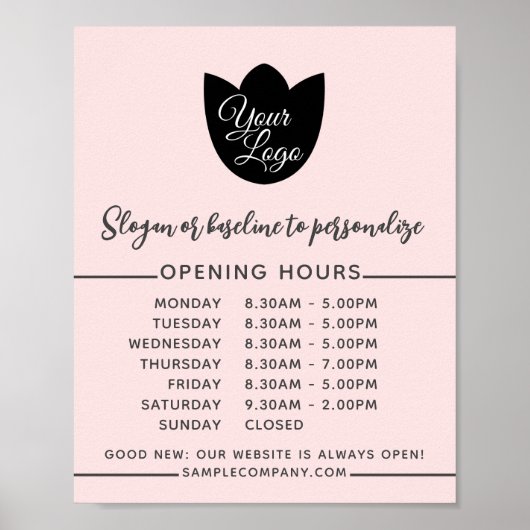 Minimalistisch Voeg uw logo toe Eenvoudige opening Poster (Voorkant)