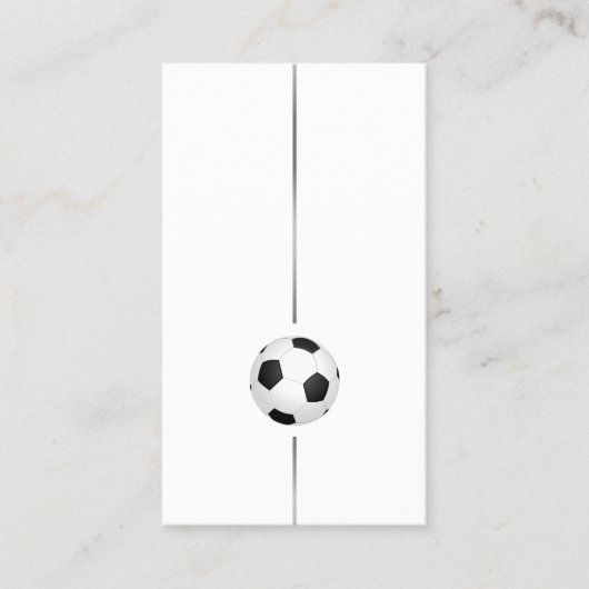 Minimalistisch Voetbal Visitekaartje (Voorkant)