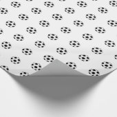 Minimalistisch Voetbalpatroon Cadeau Cadeaupapier (Hoek)