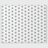 Minimalistisch Voetbalpatroon Cadeau Cadeaupapier (Vlak)