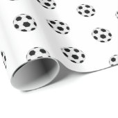 Minimalistisch Voetbalpatroon Cadeau Cadeaupapier (Rol Hoek)