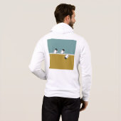 Minimalistisch vogelontwerp Mannen T-Shirt Hoodie (Achterkant volledig)
